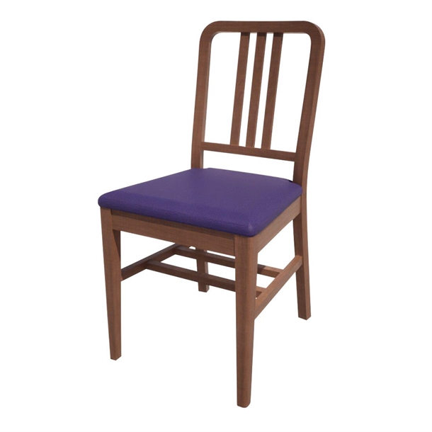 Bolero Bespoke Vicky Side Chair in Blue/Walnut (Direct)