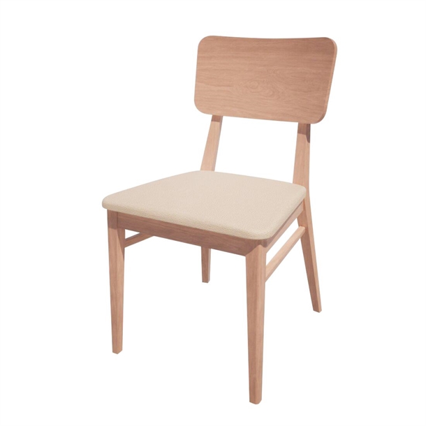 Bolero Bespoke Brenda Side Chair in Cream/Beech (Direct)