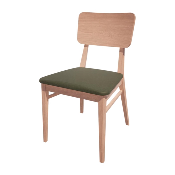 Bolero Bespoke Brenda Side Chair in Olive/Beech (Direct)