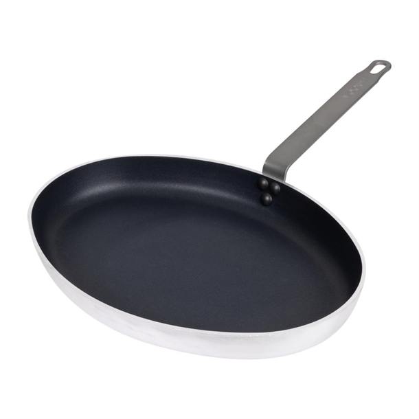 Vogue Oval Frypan Aluminium Non - stick Teflon Platinum Plus - 400mm