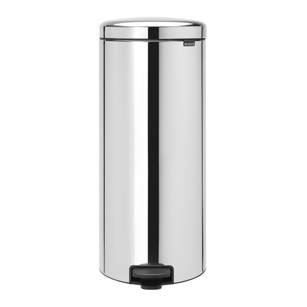 Brabantia Newicon Pedal Bin Plastic Bucket Brilliant Steel 30L