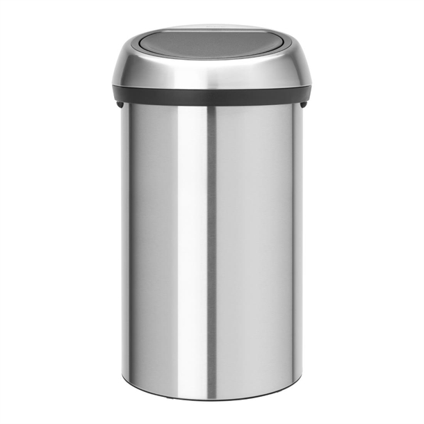 Brabantia Touch Bin Plastic Bucket Matt Steel/Matt Steel Lid - 60Ltr