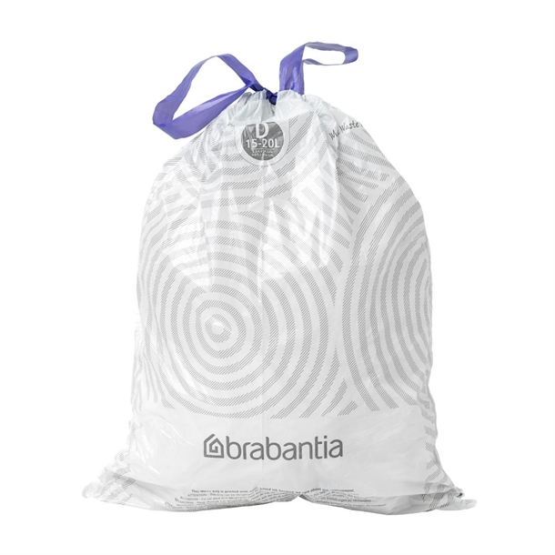 Brabantia PerfectFit Bin Bags D 15-20Ltr (Pack 40 Bags)