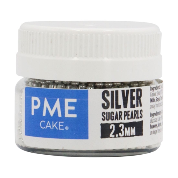 PME Silver Sugar Pearls - 2.3mm 25g