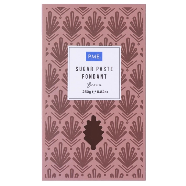 PME Sugar Paste Fondant Brown - 250g