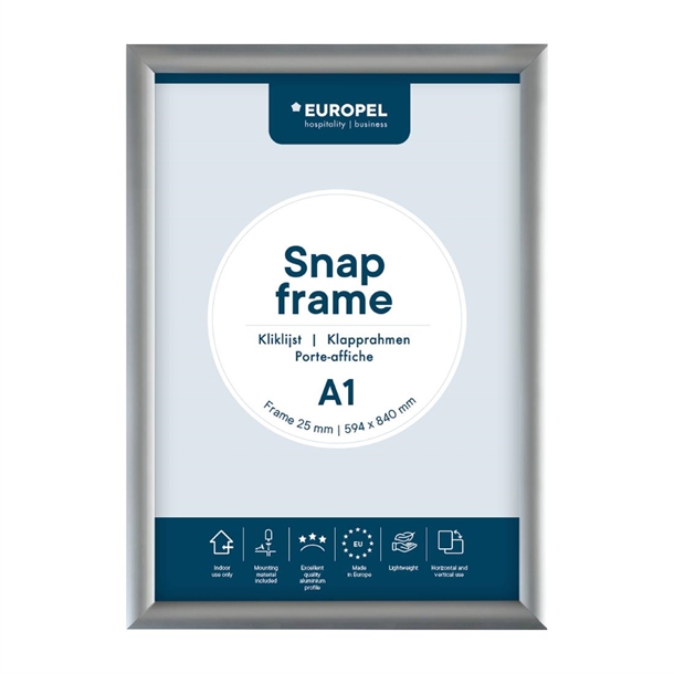 Europel Klapprahmen A1 25mm silber
