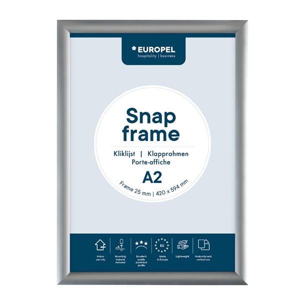 Europel Klapprahmen A2 25mm silber