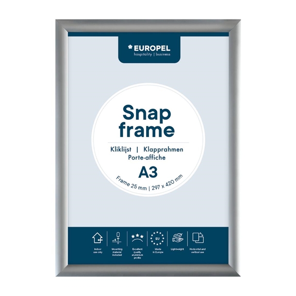 Europel Klapprahmen A3 25mm silber