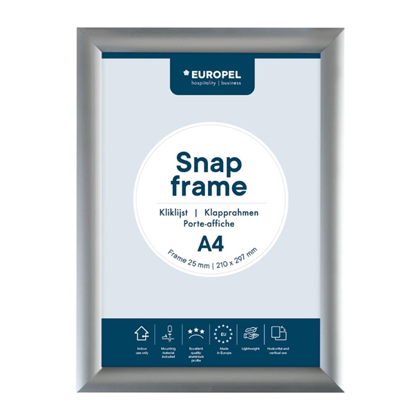 Europel Klapprahmen A4 25mm silber