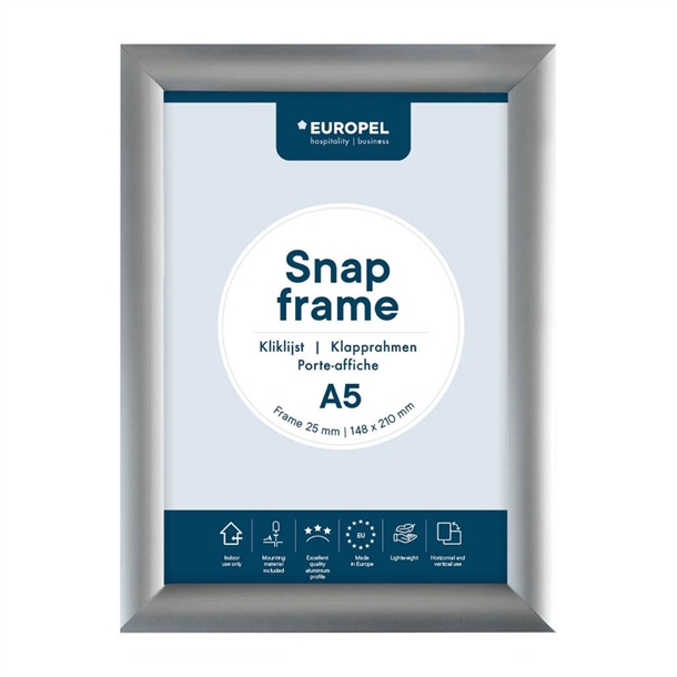 Europel Klapprahmen A5 25mm silber