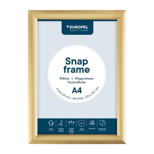 Europel kliklijst A4 25mm - goud