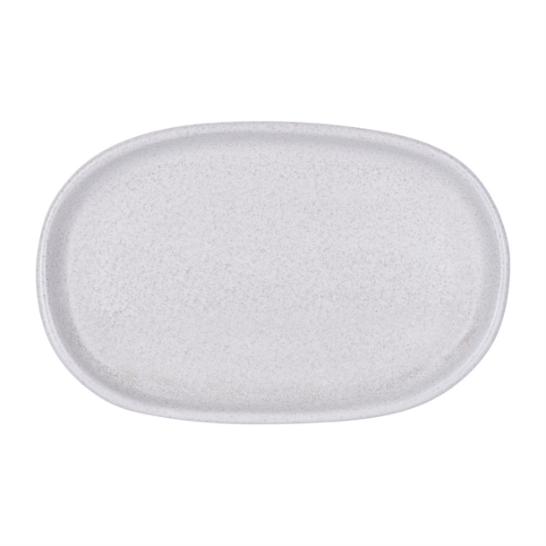 Tablekraft Naturals Clay Ash Grey Oval Plate - 310x200x28mm (Box 3) (B2B)