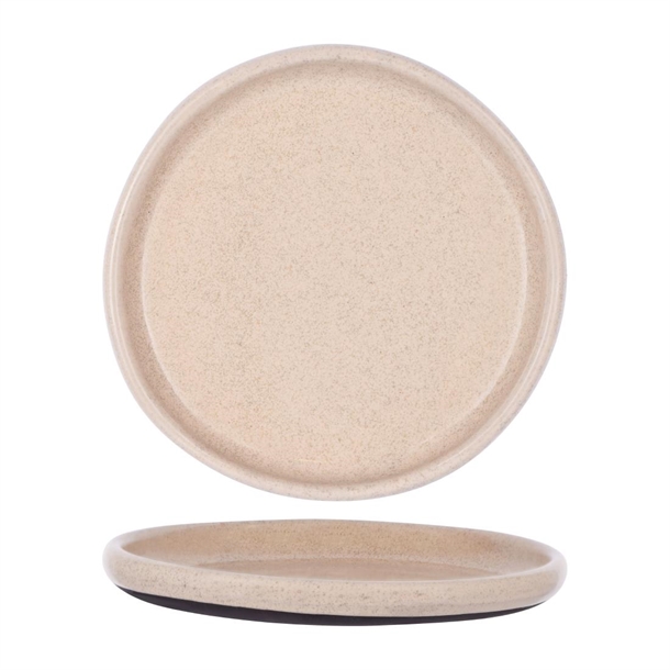 Tablekraft Naturals Clay Sierra Beige Round Plate - 205x21mm (Box 5) (B2B)