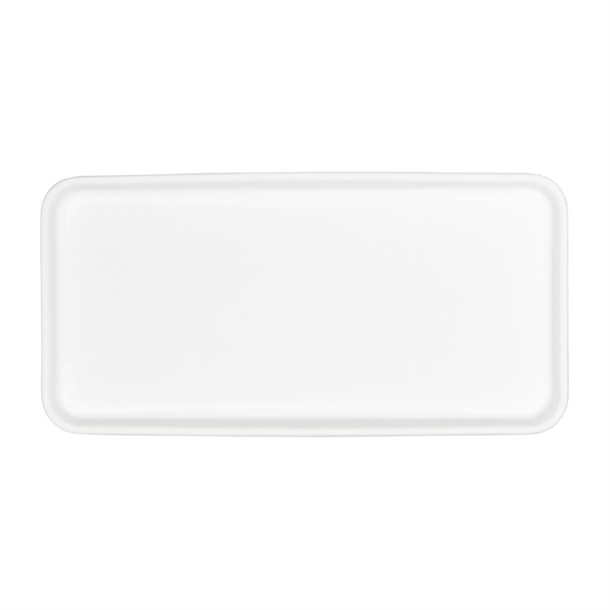 Tablekraft Core Platter Rectangle Coupe White - 305x165x35mm (Pack 4) (B2B)