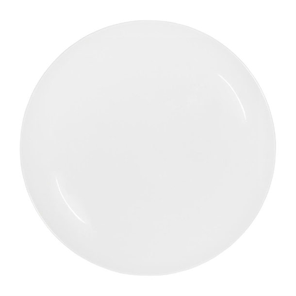 Tablekraft Core Round Plate Coupe Shape White - 225mm (Pack 6) (B2B)