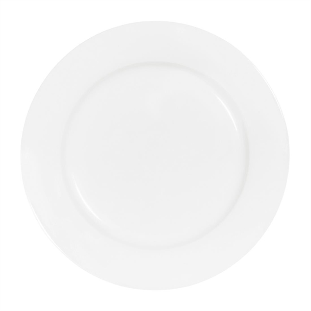 Tablekraft Core Round Plate Rim Shape White - 280mm (Pack 3) (B2B)
