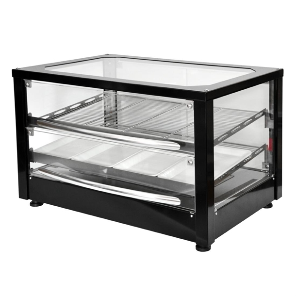 Rollergrill Self Serve Heated Display Cabinet Black Finish (Direct)