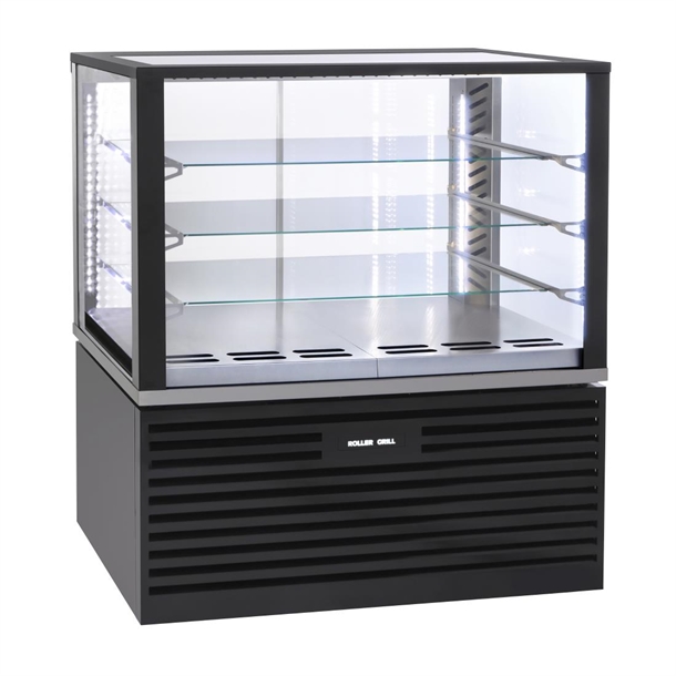 Rollergrill Free Standing Heated Display Cabinet Black Finish FSH 1200 (Direct)