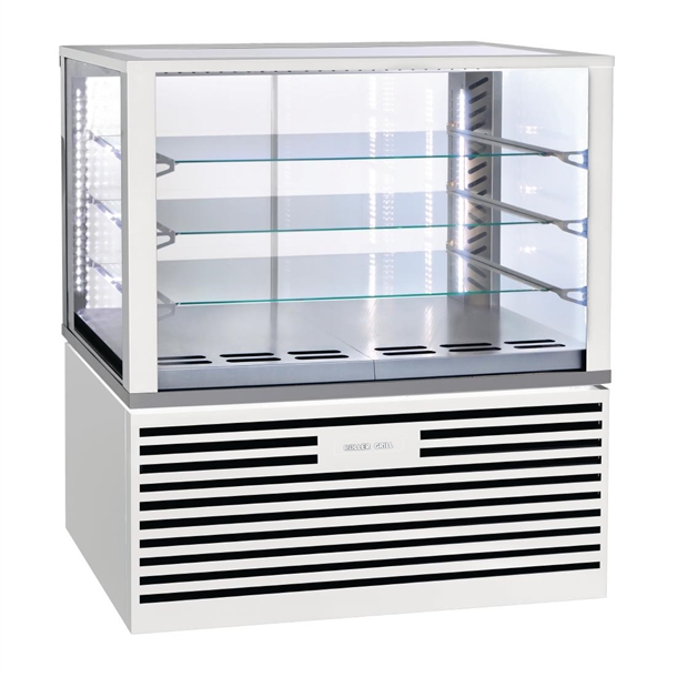 Rollergrill Free Standing Heated Display Cabinet White Finish FSH 1200 (Direct)