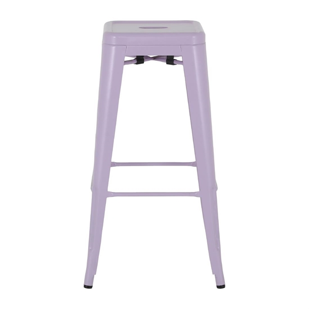 Bolero Bistro Metal High Stools Lilac Pop (Set 4)
