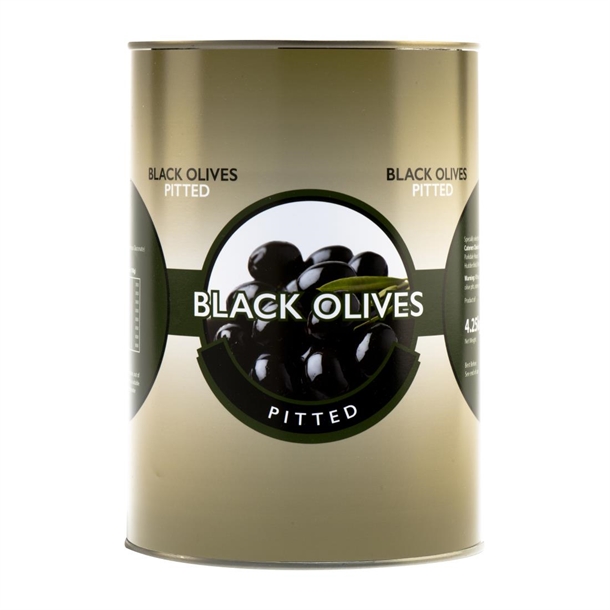 Caterers Pride Black Pitted Olives - 4.25kg