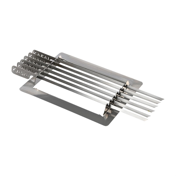 Kasai Konro Skewer Rack & 6 Skewers for Nano Pro Kasai Grill HW412 (B2B)