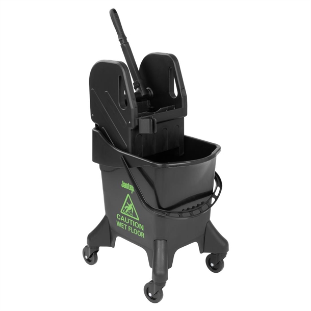 Jantex Tall Mop Bucket & Down Press Wringer 20ltr - Green Print