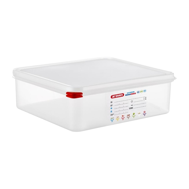 Araven Transparent Airtight Container - GN 2/3 100mm 9Ltr