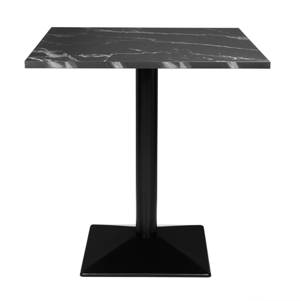 Bolero Kompletter Tisch Quadratisch Schwarze Steinoptik 700mm