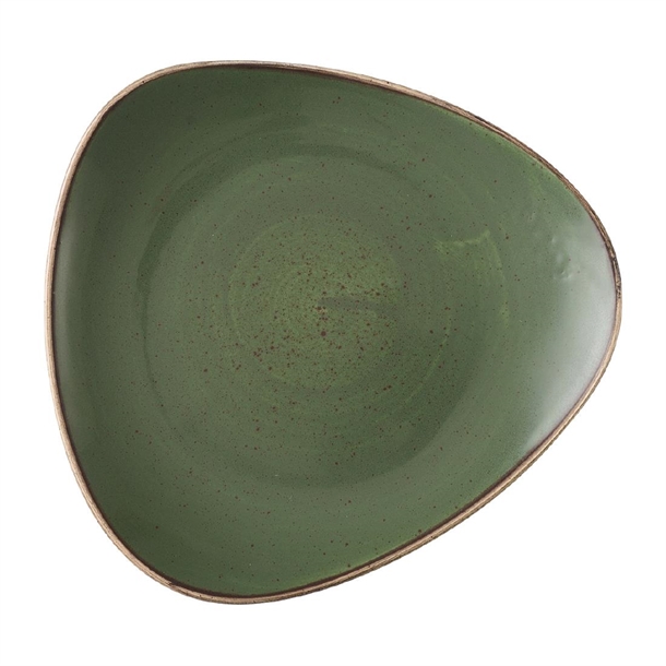 Stonecast Sorrel Green Lotus Plate - 228mm (Pack 12) (B2B)