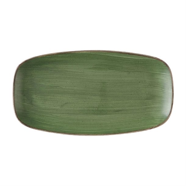 Stonecast Sorrel Green Chefs Oblong Plate - 279x152mm (Pack 12) (Direct)