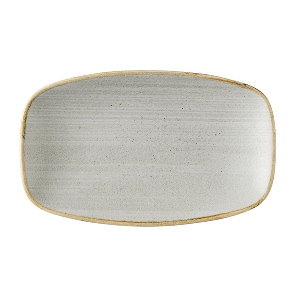 Stonecast Raw Grey Oblong Chefs Plate - 180x100mm (Pack 12) (Direct)