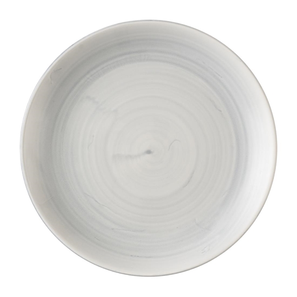 Stonecast Canvas Grey Evolve Coupe Plate - 165mm (Pack 12) (B2B)