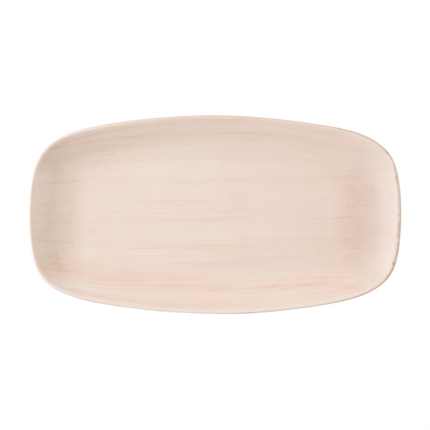 Stonecast Canvas Coral Chefs Oblong Plate - 280x152mm (Pack 12) (B2B)