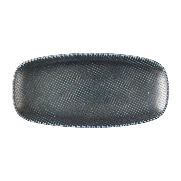 Astro Metallic Blue Chefs Oblong Plate - 270x127mm (Pack 12) (B2B)