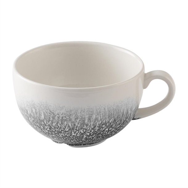 Raku Quartz Black Cappuccino Cup - 355ml (Pack 12) (Direct)