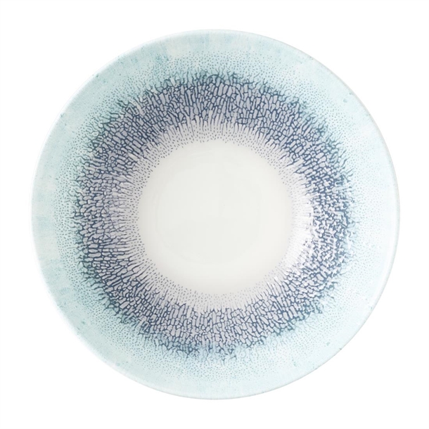 Churchill Studio Prints Fusion Blue Evolve Deep Coupe Bowl 7 1/2" Box 6