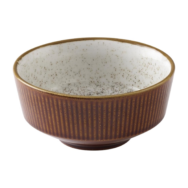 Cinnamon Brown Barley White Kochi Soup Bowl - 465ml (Pack 12) (Direct)