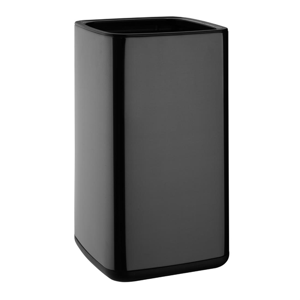 Bolero Square Waste Bin Titanium Black 10ltr