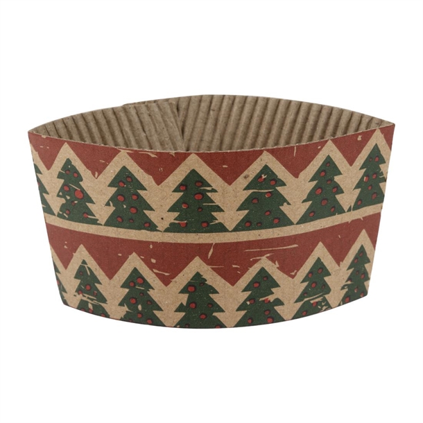 Fiesta Recyclable Festive Cup Sleeve for 8oz Hot cups (Pack 100)
