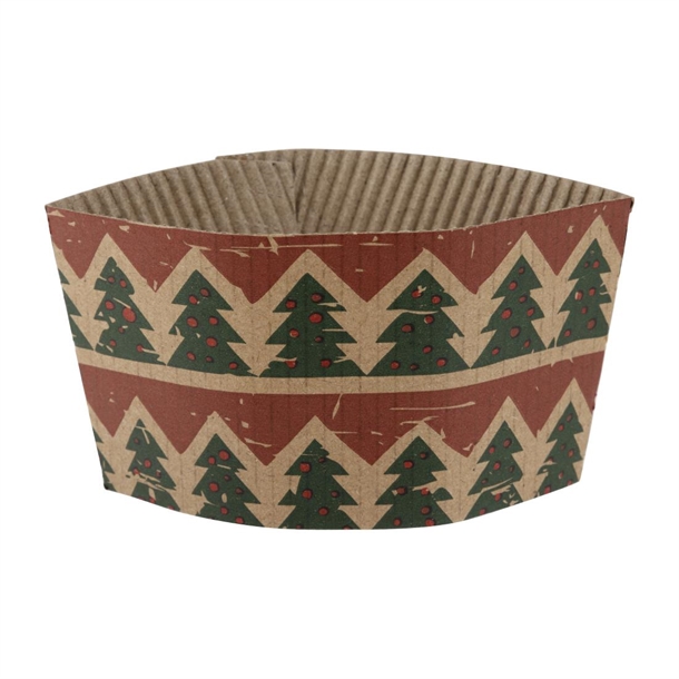 Fiesta Recyclable Festive Cup Sleeve for 12oz Hot cups (Pack 100)