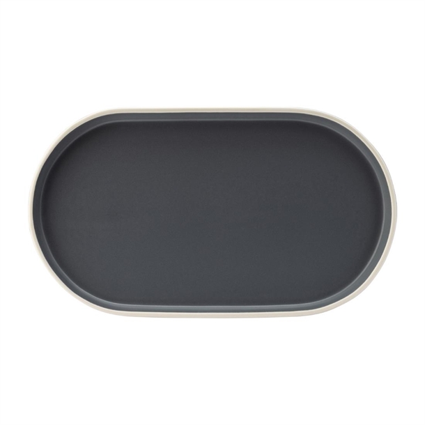 Utopia Forma Charcoal Platter - 310x175mm (Pack 6) (B2B)