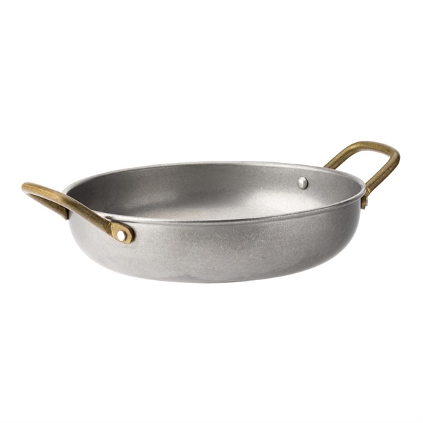 Utopia Vintage Brass Handled Dish - 195mm (Pack 6) (B2B)