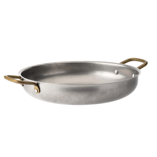 Utopia Vintage Brass Handled Dish - 230mm (Pack 6) (B2B)