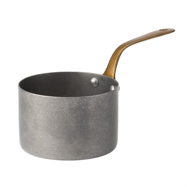Utopia Vintage Steel Mini Sauce Pan - 90mm (Pack 6) (B2B)