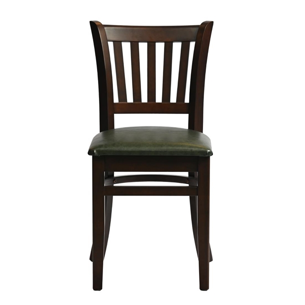 Manhattan Dining Chair in Dark Walnut with Bison Cedar Seat (Pack 2) (B2B)