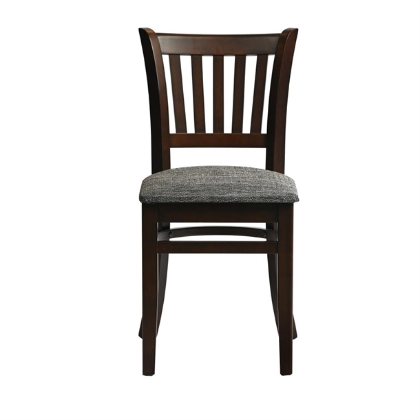 Manhattan Dining Chair in Dark Walnut with Shetland Smoke Seat (Pack 2) (B2B)