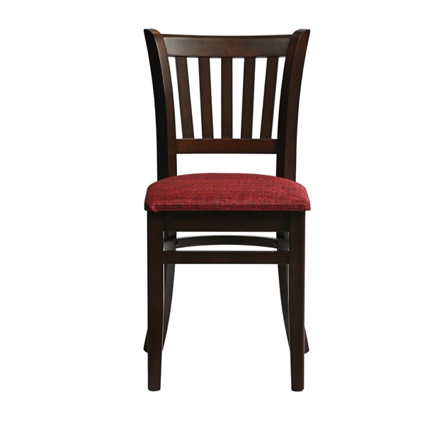 Manhattan Dining Chair in Dark Walnut w/Shetland Scarlett Seat(Pack 2)(B2B)