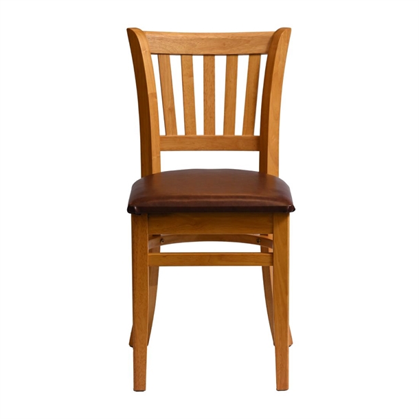 Manhattan Dining Chair in Soft Oak with Bison Espresso Seat (Pack 2) (B2B)