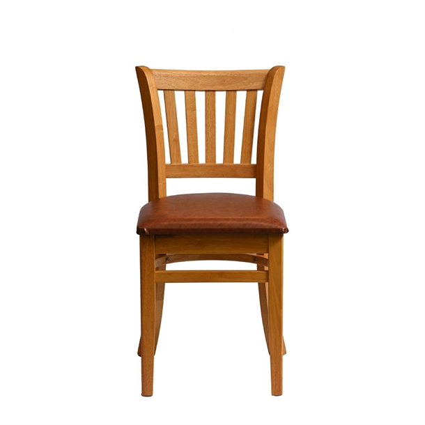 Manhattan Dining Chair in Soft Oak with Bison Tan Seat(Pack 2) (B2B)